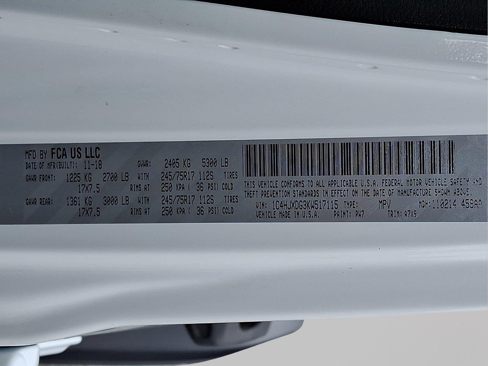 2019 Jeep Wrangler Unlimited Sport S