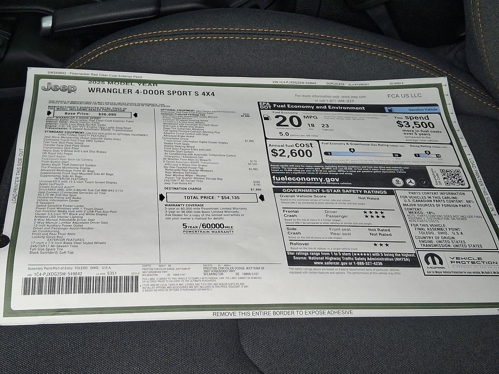 2025 Jeep Wrangler Sport S