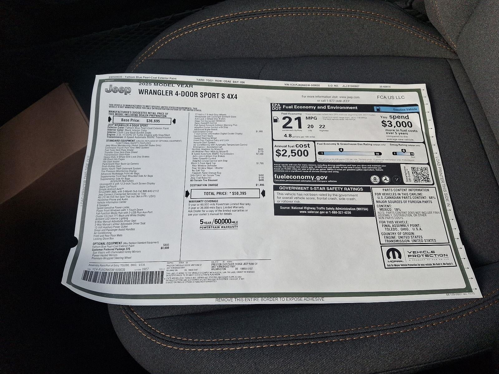 2025 Jeep Wrangler Sport S