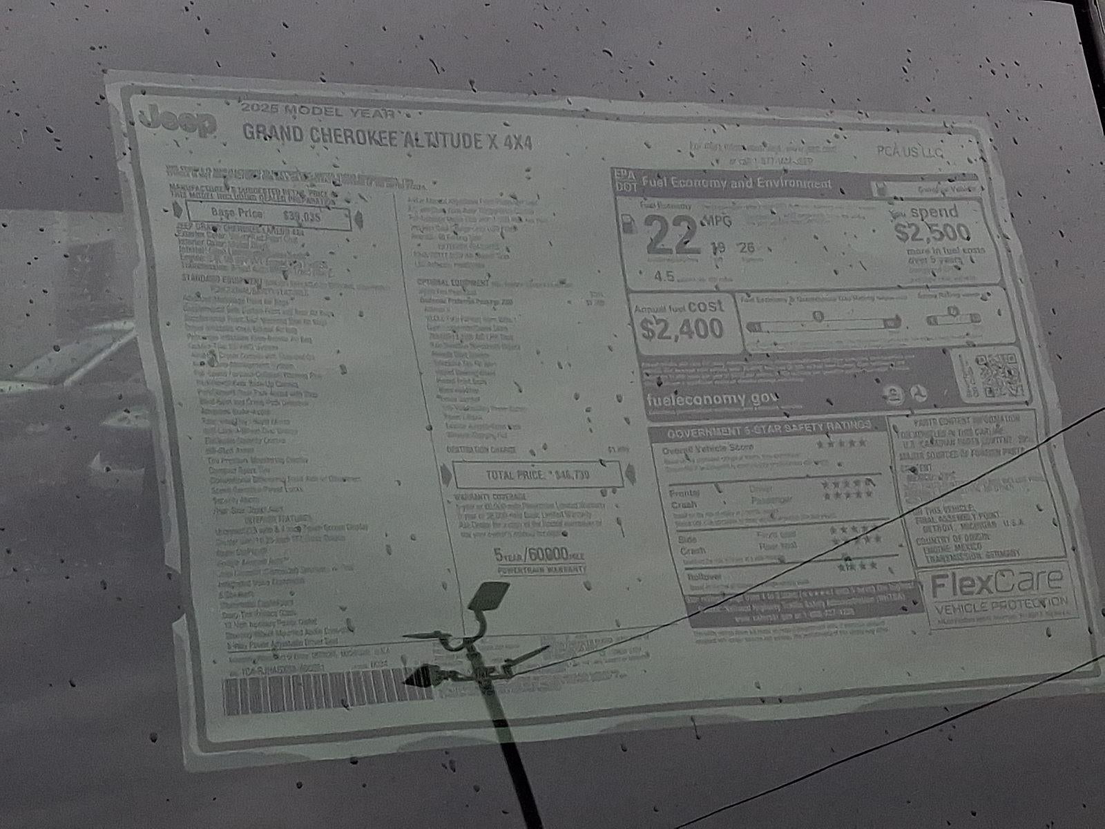 2025 Jeep Grand Cherokee Altitude X