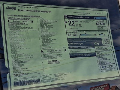 2027 Jeep Grand Cherokee Limited Reserve