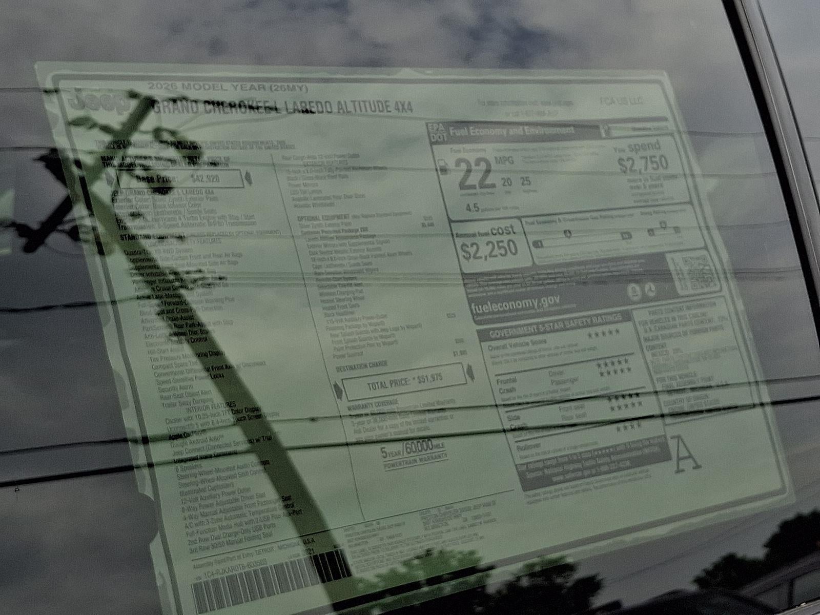 2026 Jeep Grand Cherokee L Laredo Altitude