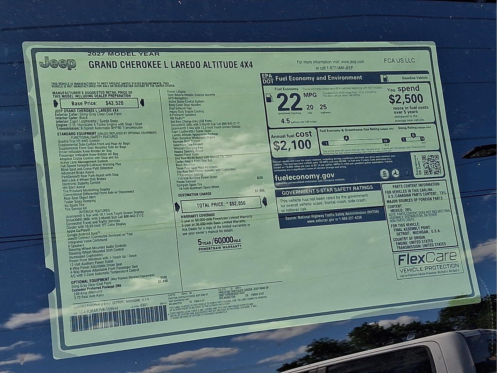 2027 Jeep Grand Cherokee L Laredo Altitude