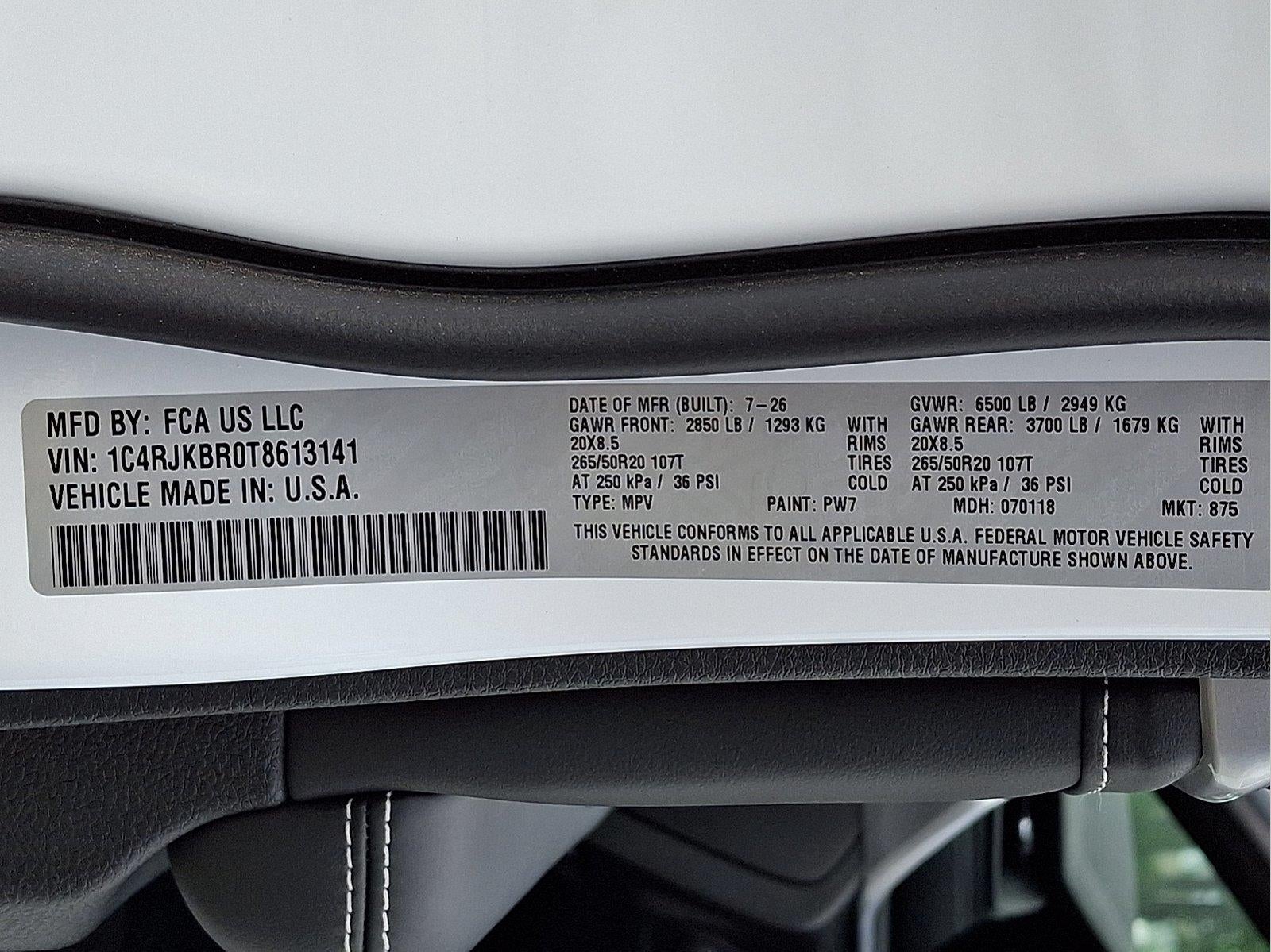 2026 Jeep Grand Cherokee L Limited Reserve