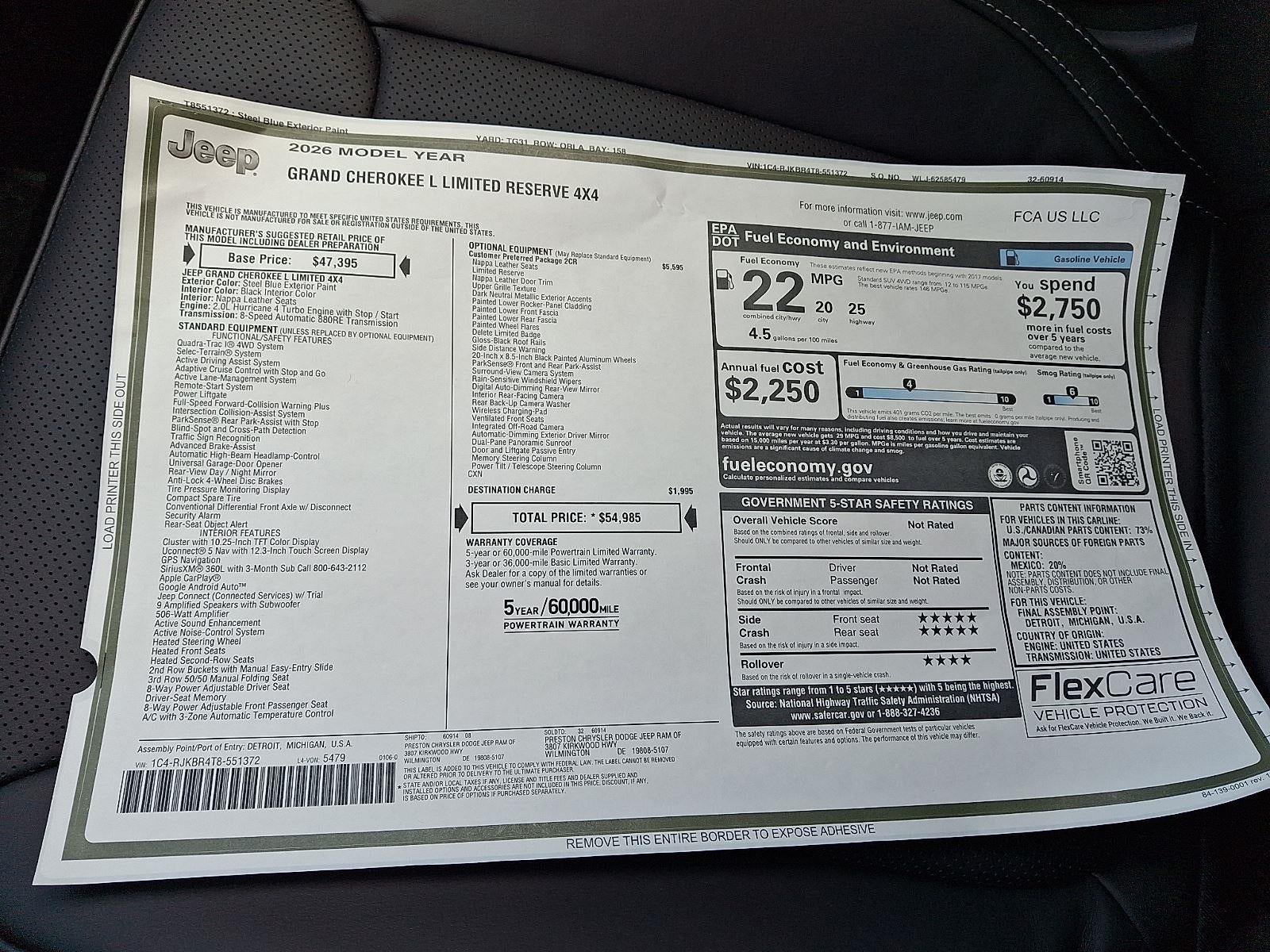 2026 Jeep Grand Cherokee L Limited Reserve