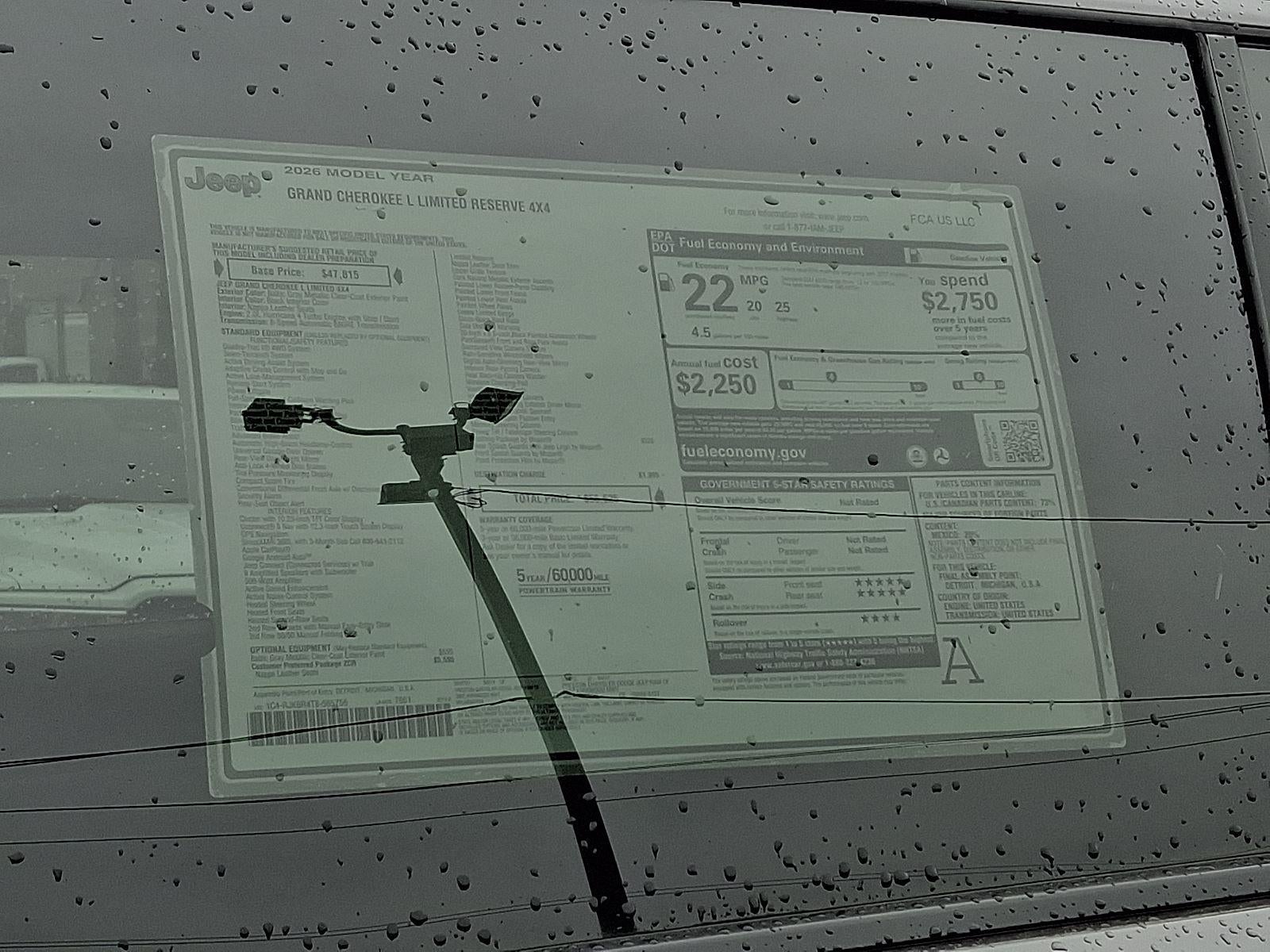 2026 Jeep CHEROKEE Limited Reserve