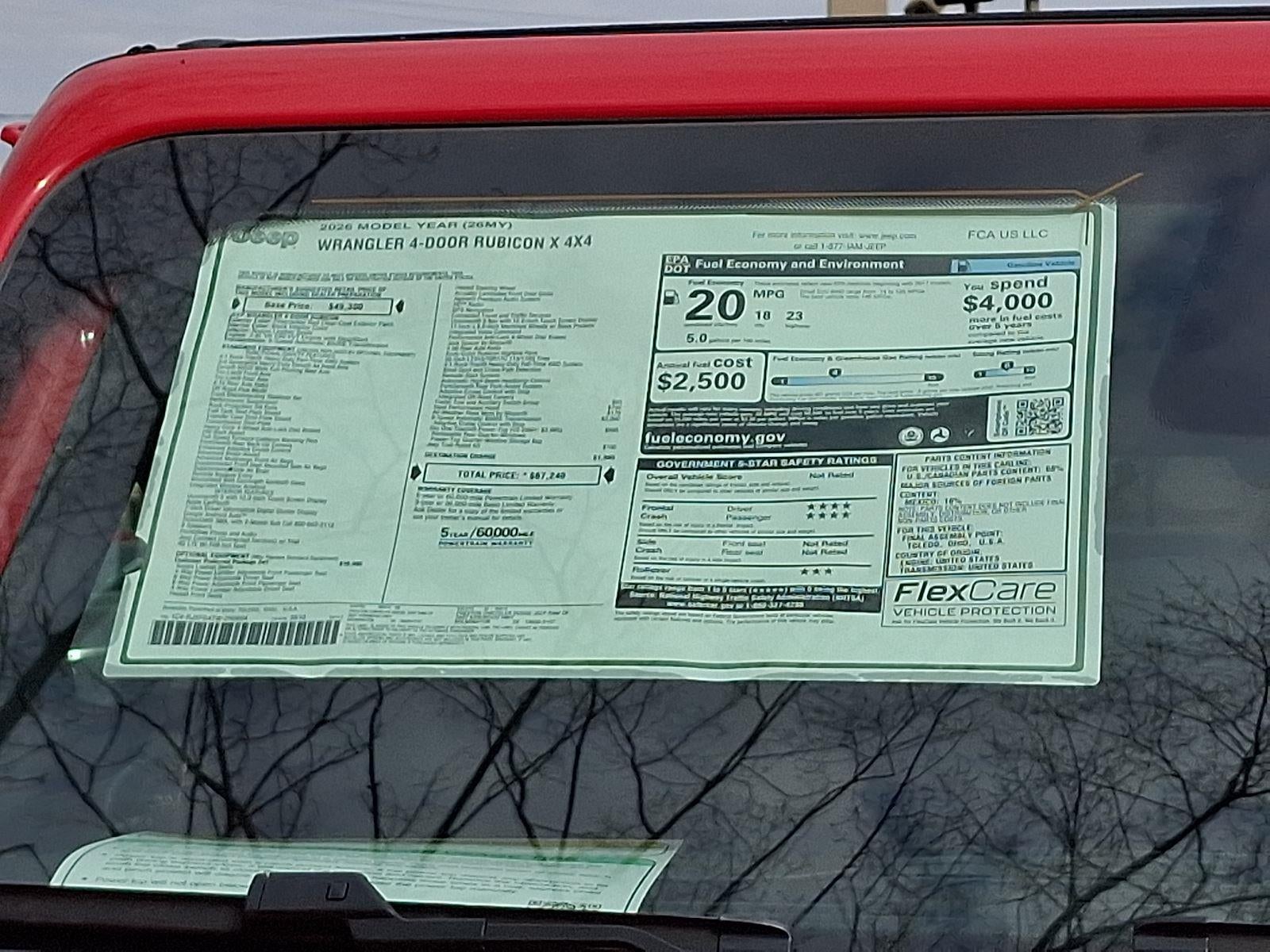 2026 Jeep Wrangler Rubicon X