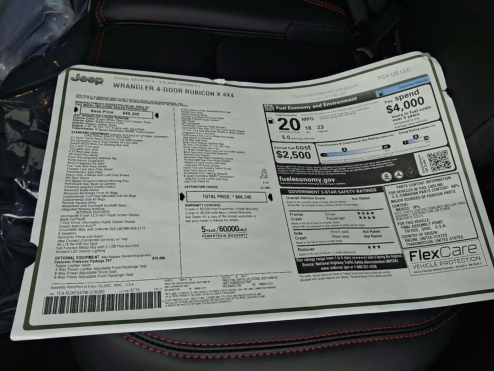 2026 Jeep Wrangler Rubicon X