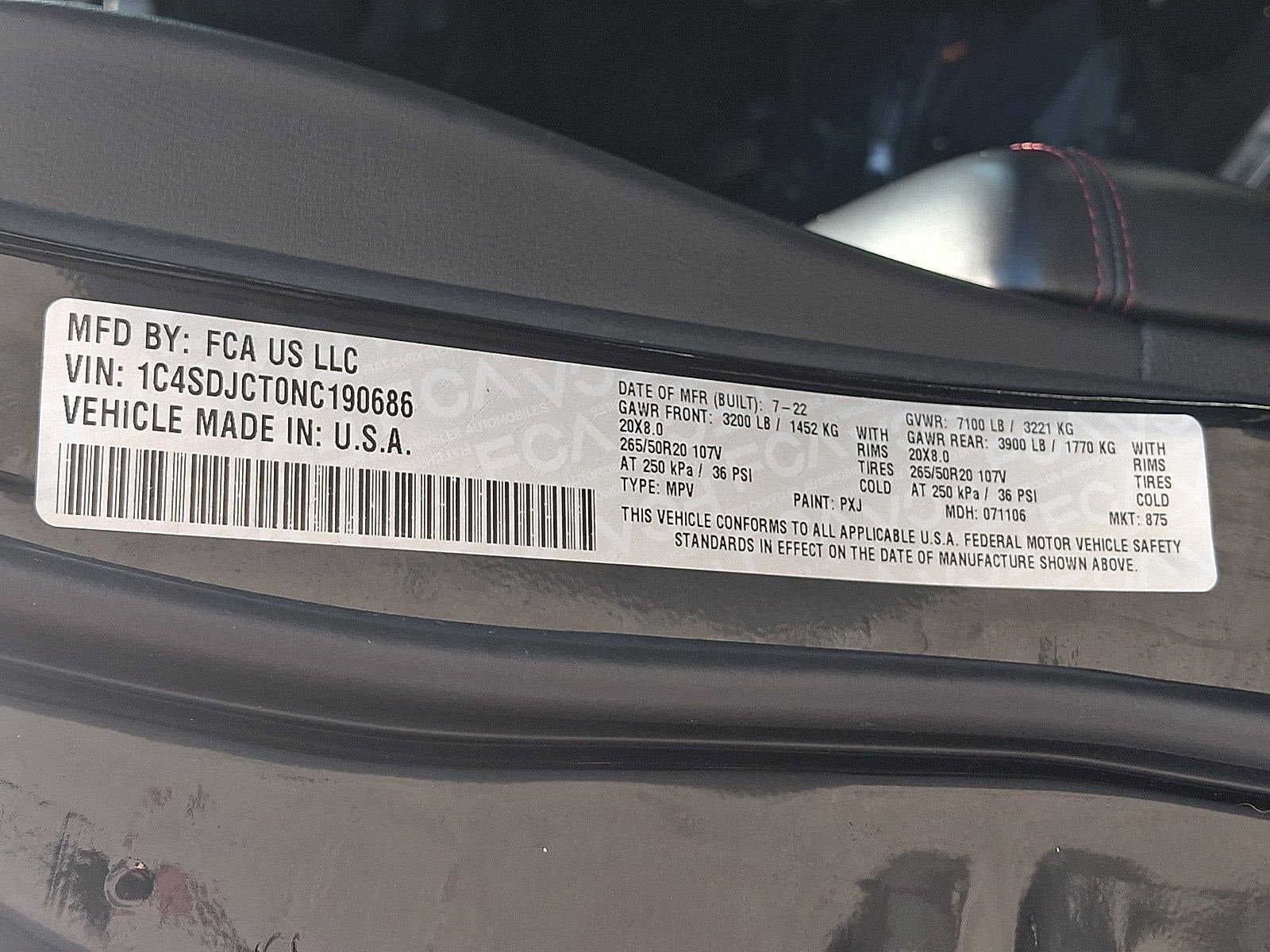 2022 Dodge Durango R/T Plus