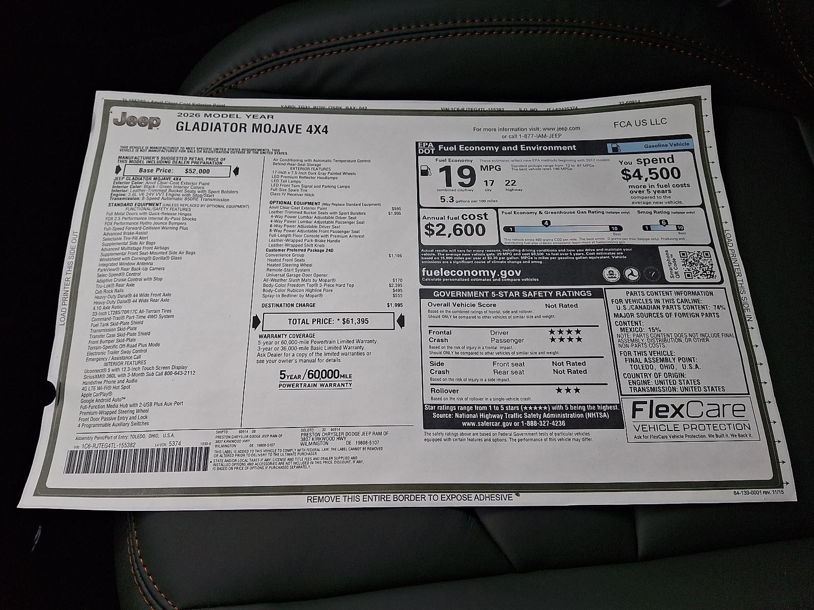 2026 Jeep Gladiator Mojave 4x4