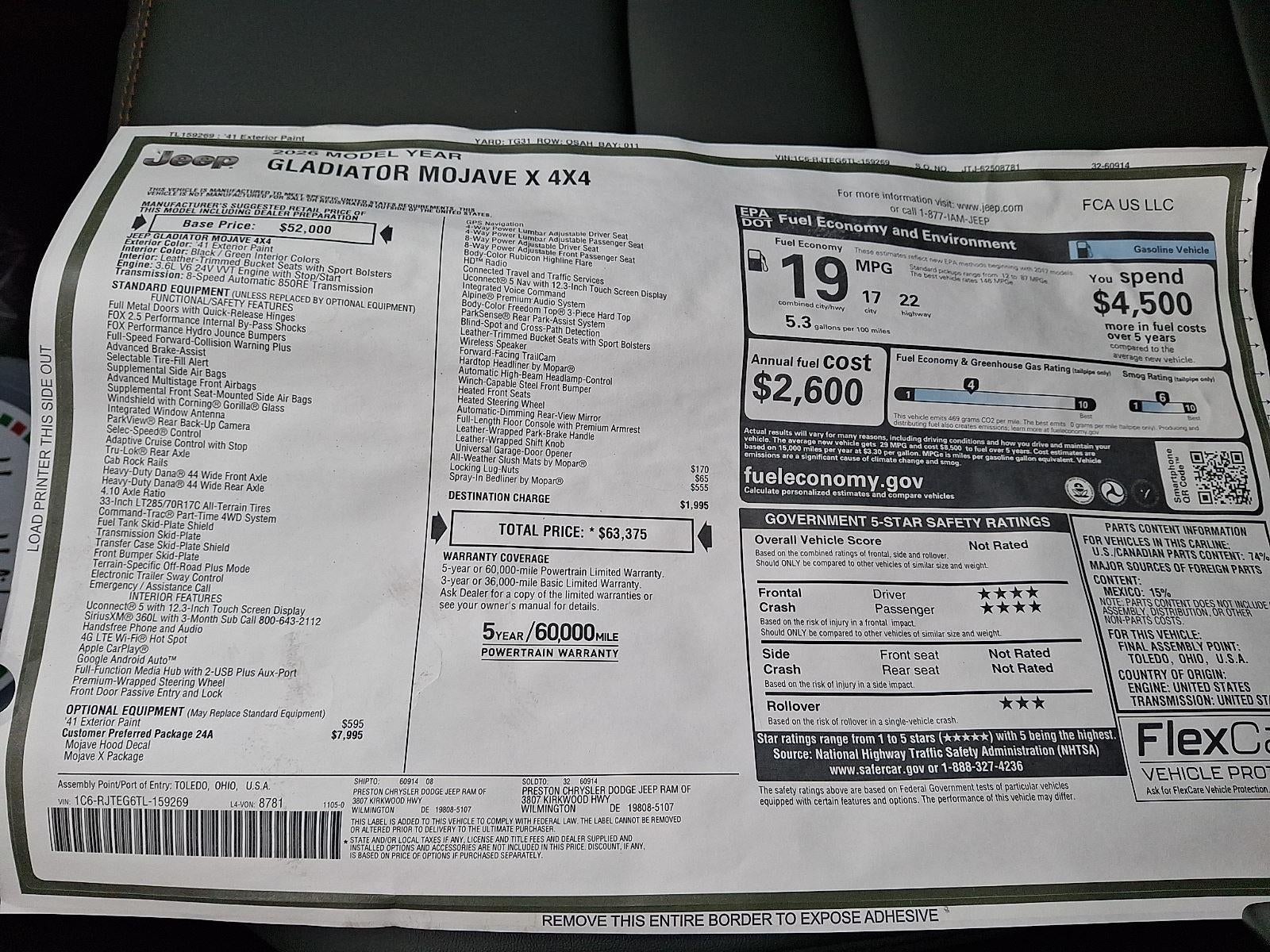 2026 Jeep Gladiator Mojave X