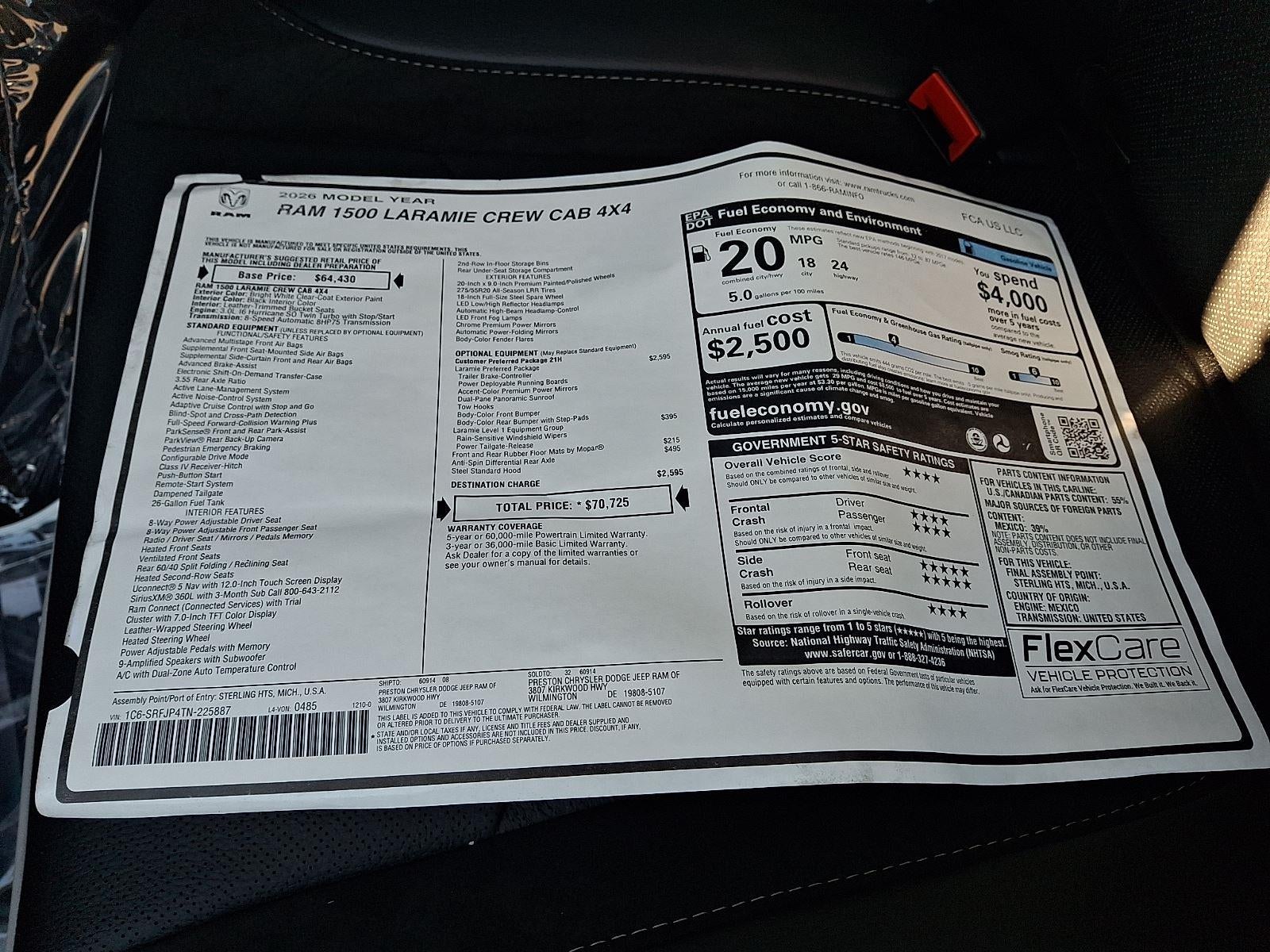 2026 RAM 1500 Laramie