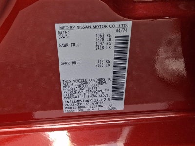 2024 Nissan Altima 2.5 SV