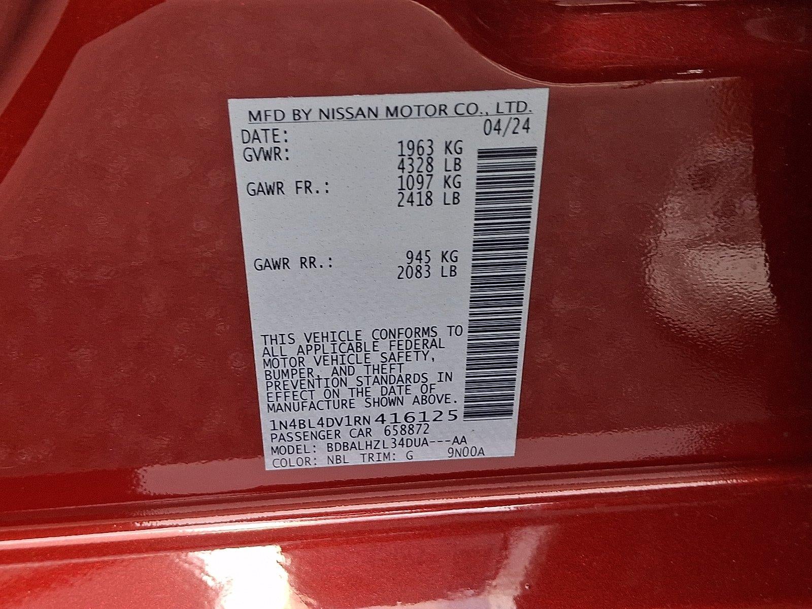 2024 Nissan Altima 2.5 SV
