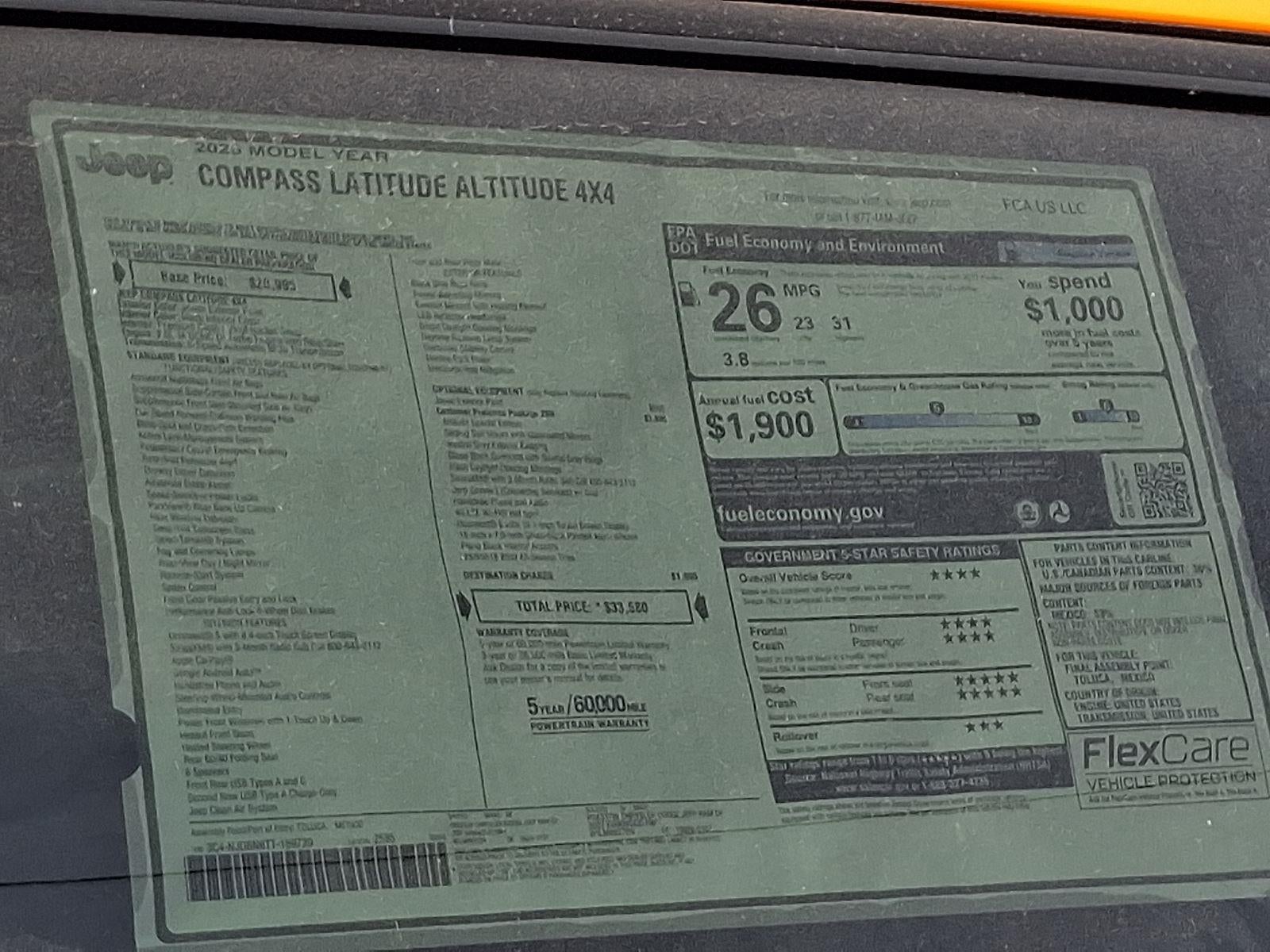 2026 Jeep Compass Latitude Altitude