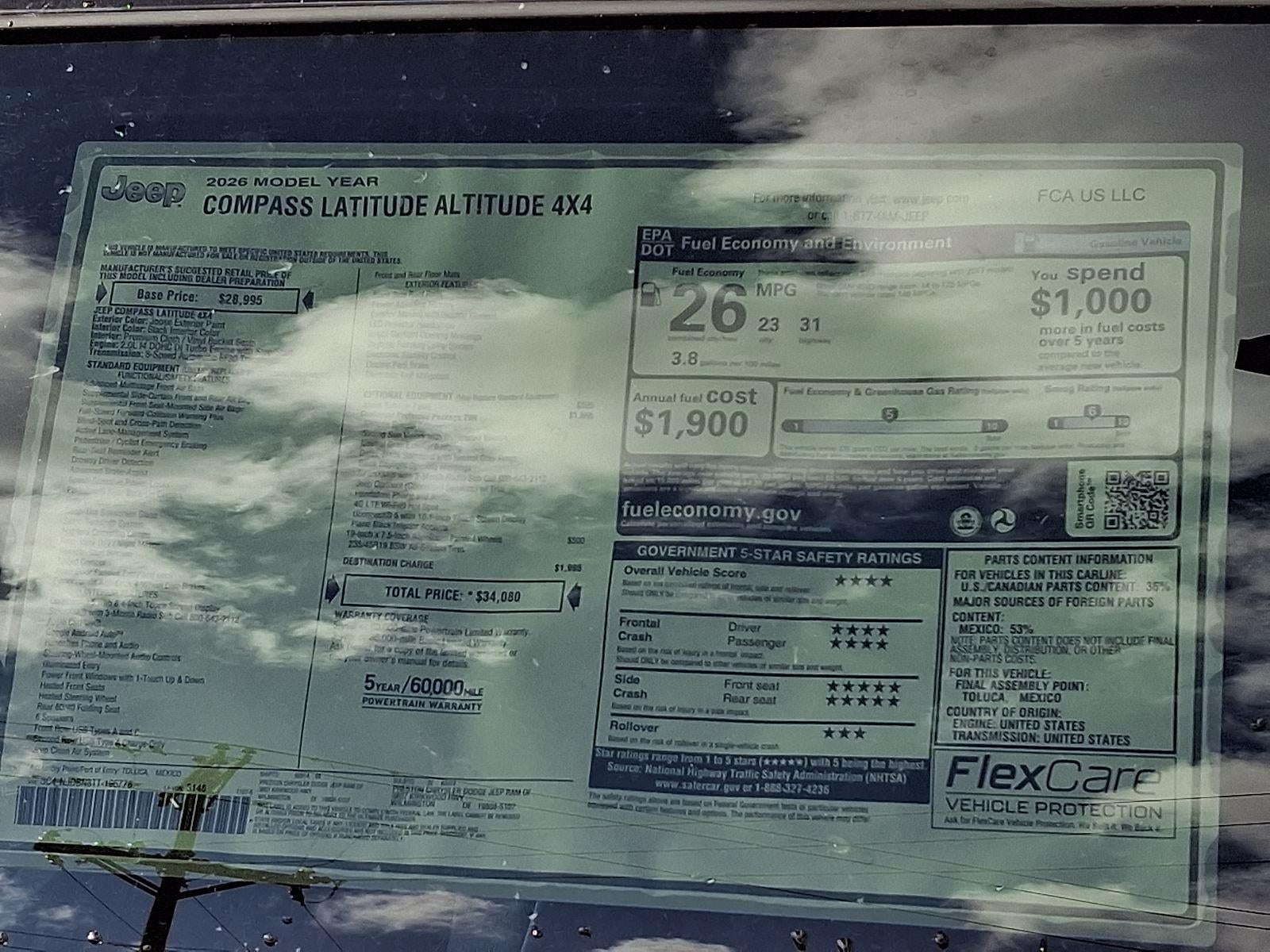 2026 Jeep Compass Latitude Altitude