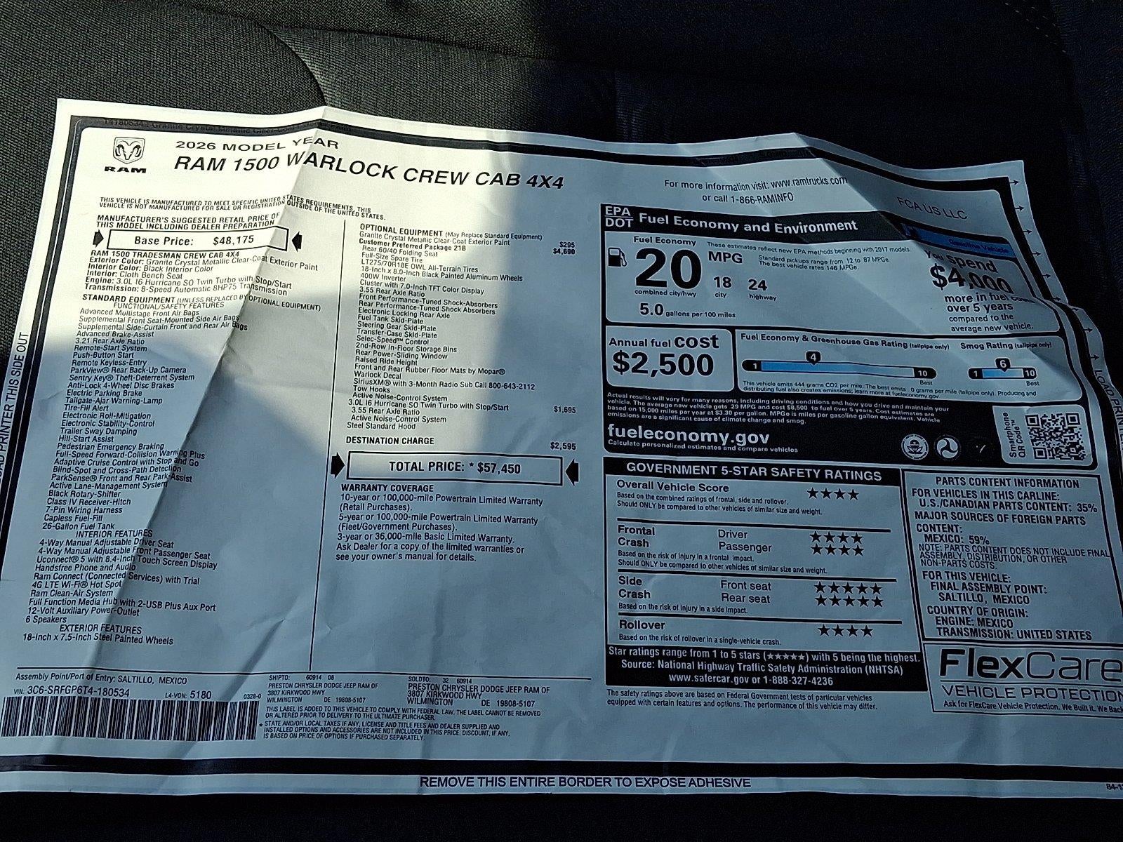 2026 RAM 1500 Warlock