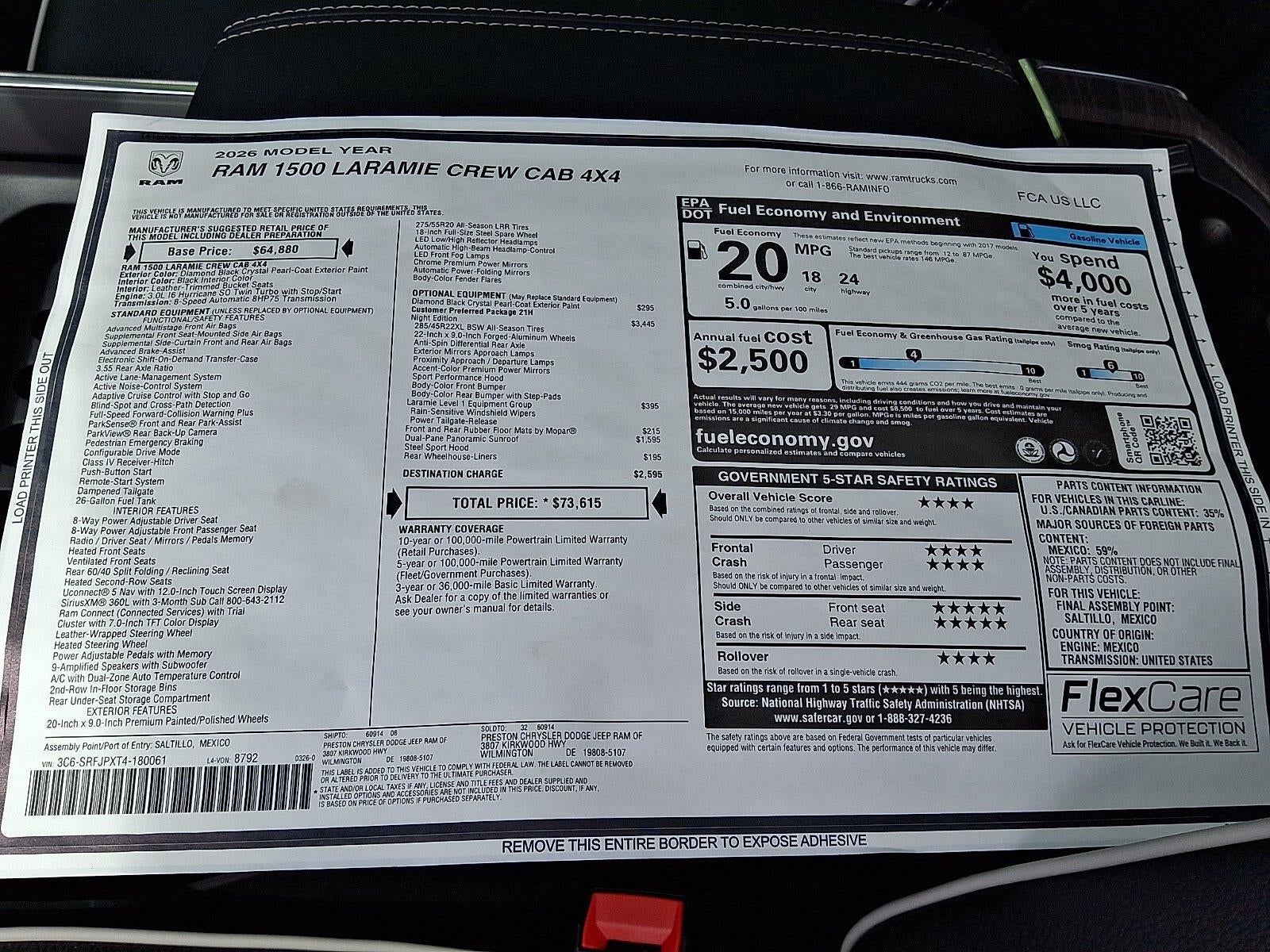 2026 RAM 1500 Laramie